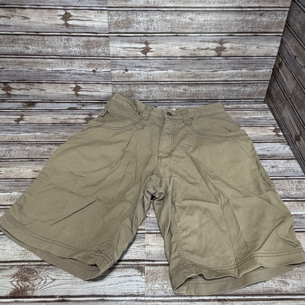 Mountain Khakis Shorts Mens 30 Green Teton Twill Canvas Rugged Outdoor Casual